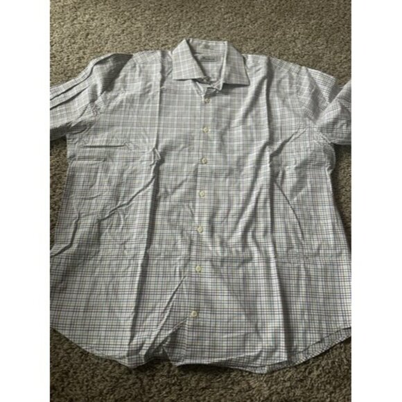 Peter Millar Mens Check Pattern Long Sleeve Button up Shirt Size XL Colorful - Picture 5 of 12